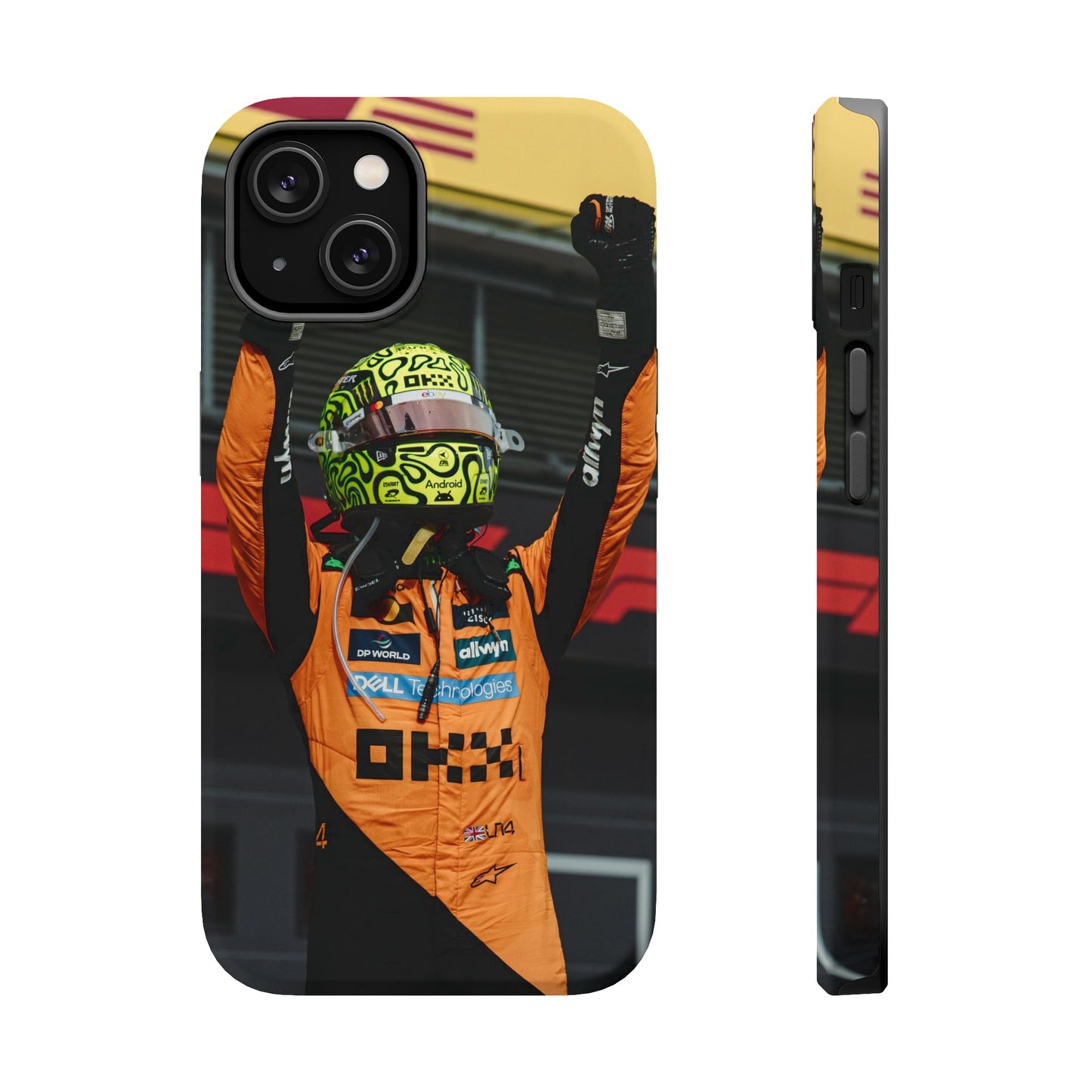 Lando Norris Phone Case – Neon Helmet Edition