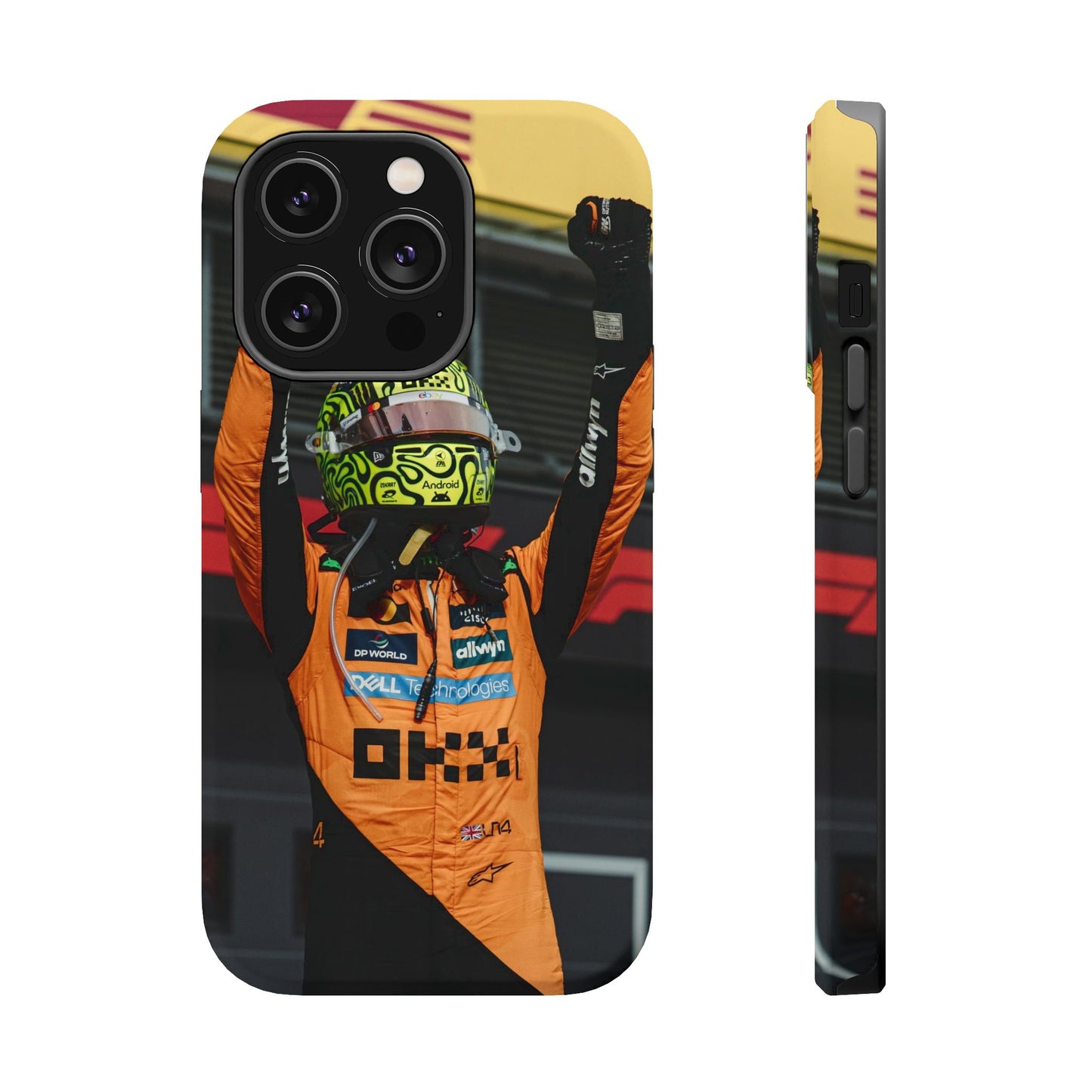 Lando Norris Phone Case – Neon Helmet Edition