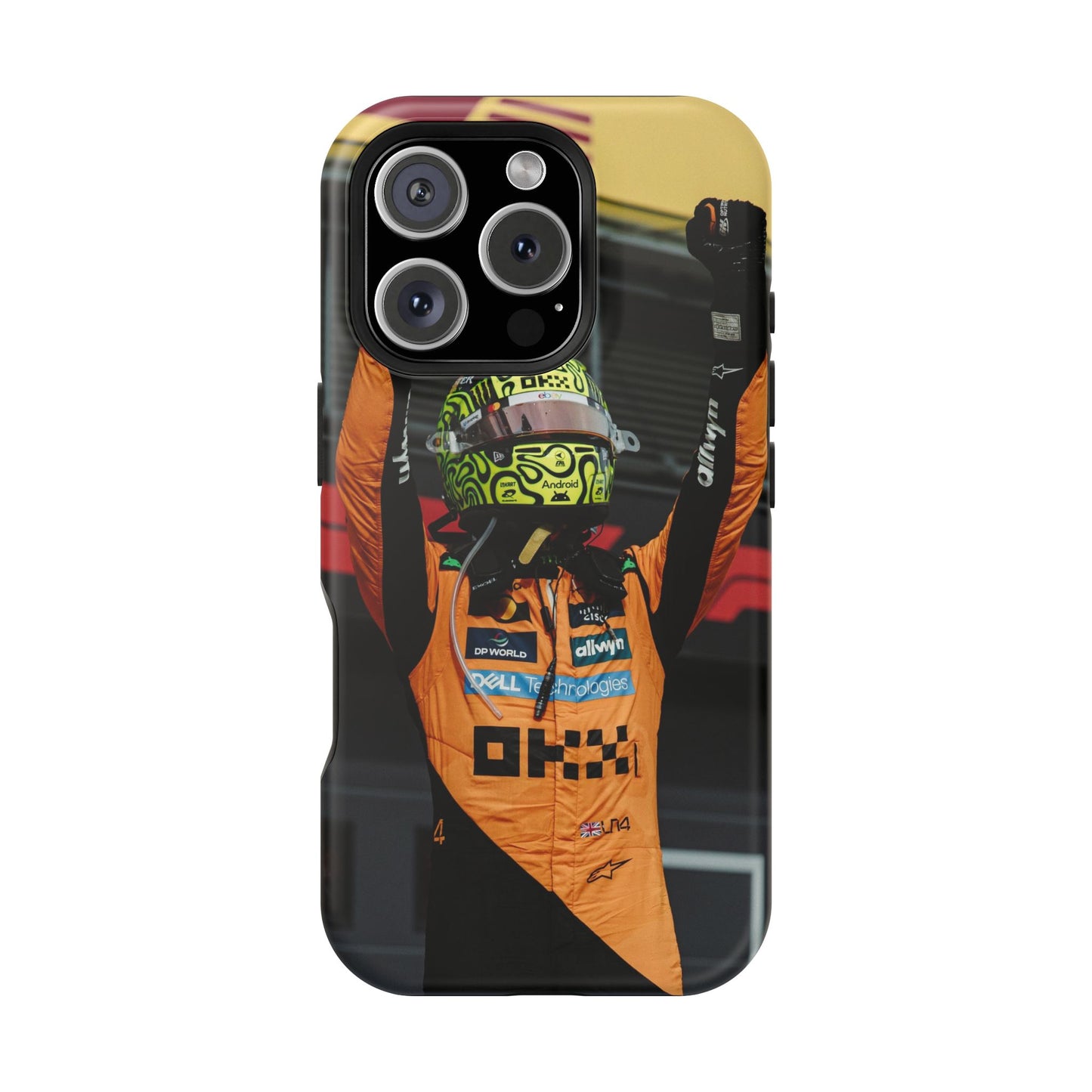 Lando Norris Phone Case – Neon Helmet Edition