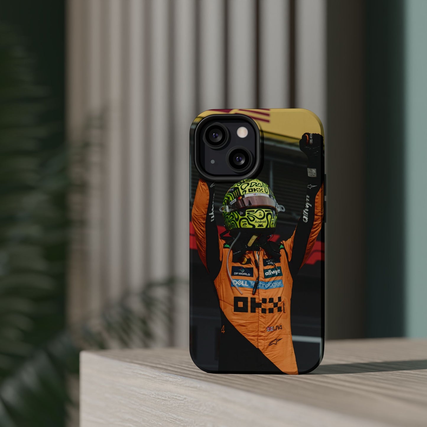 Lando Norris Phone Case – Neon Helmet Edition