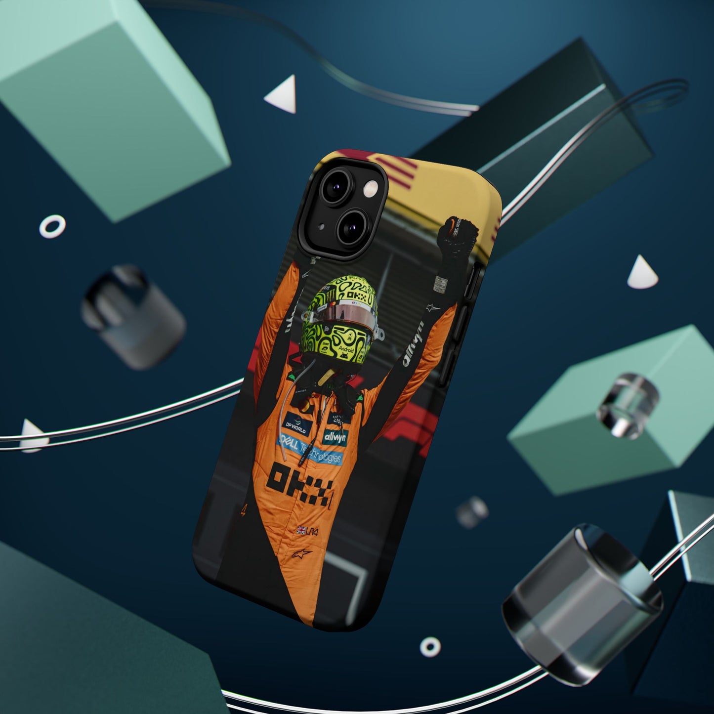 Lando Norris Phone Case – Neon Helmet Edition