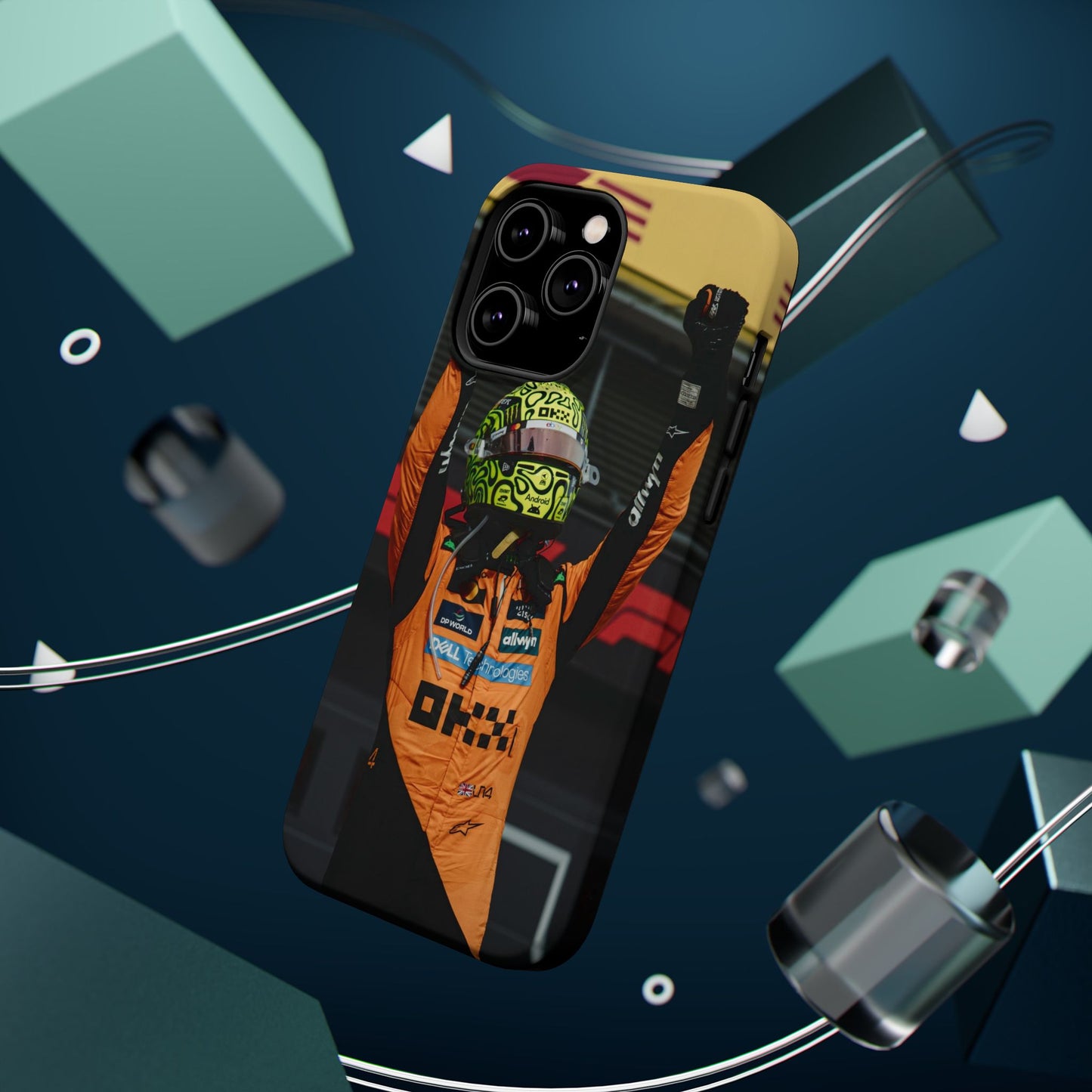 Lando Norris Phone Case – Neon Helmet Edition