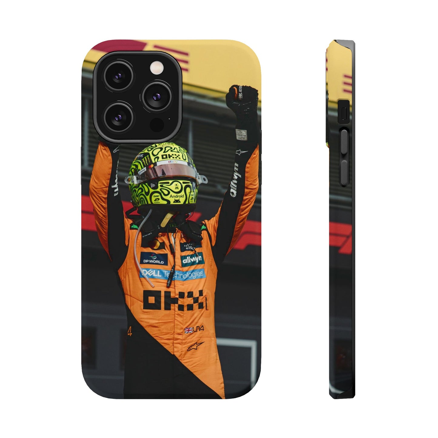 Lando Norris Phone Case – Neon Helmet Edition