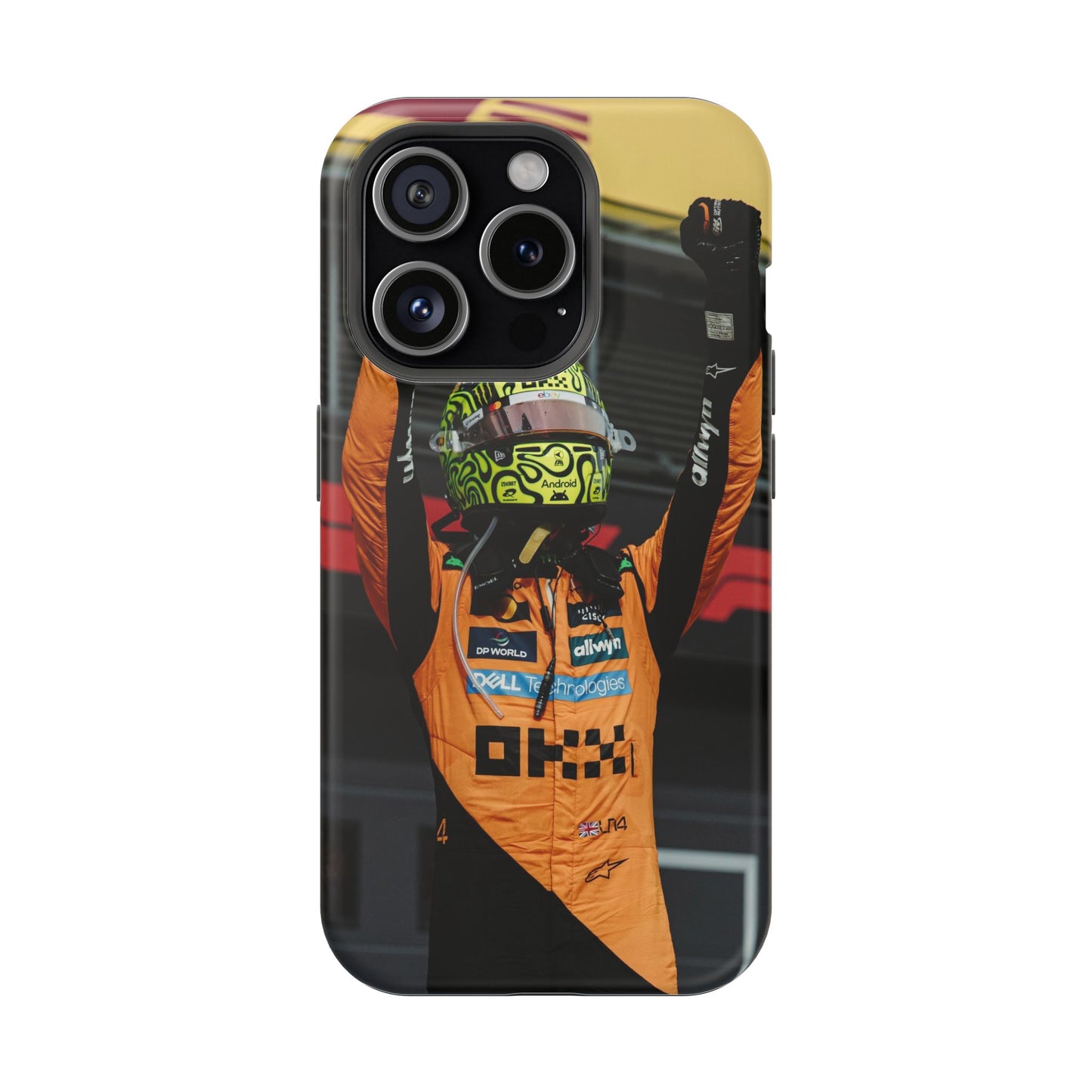 Lando Norris Phone Case – Neon Helmet Edition