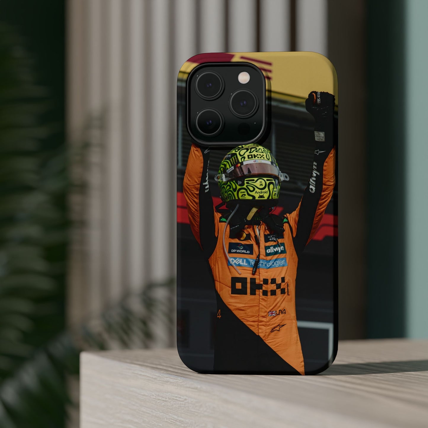 Lando Norris Phone Case – Neon Helmet Edition