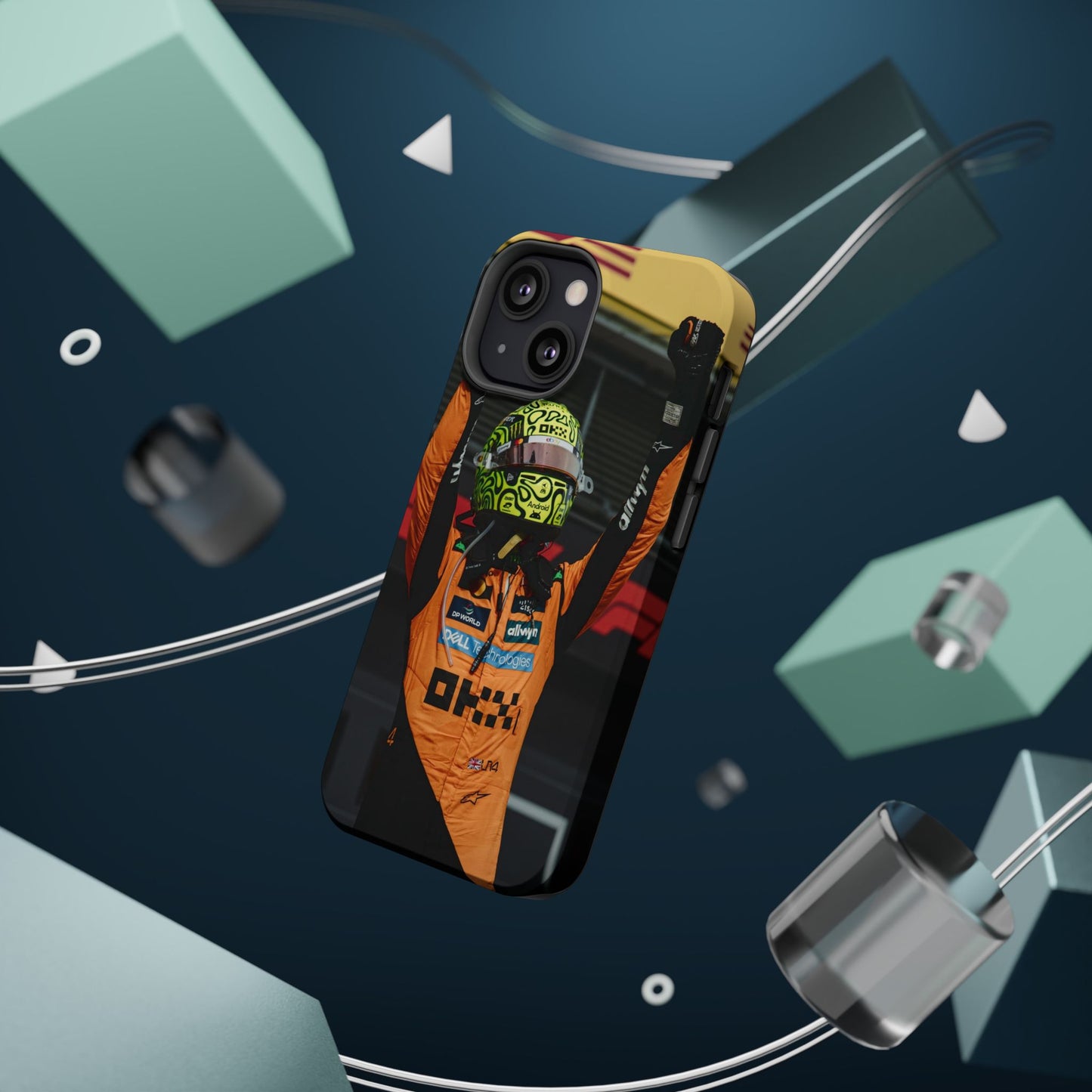 Lando Norris Phone Case – Neon Helmet Edition