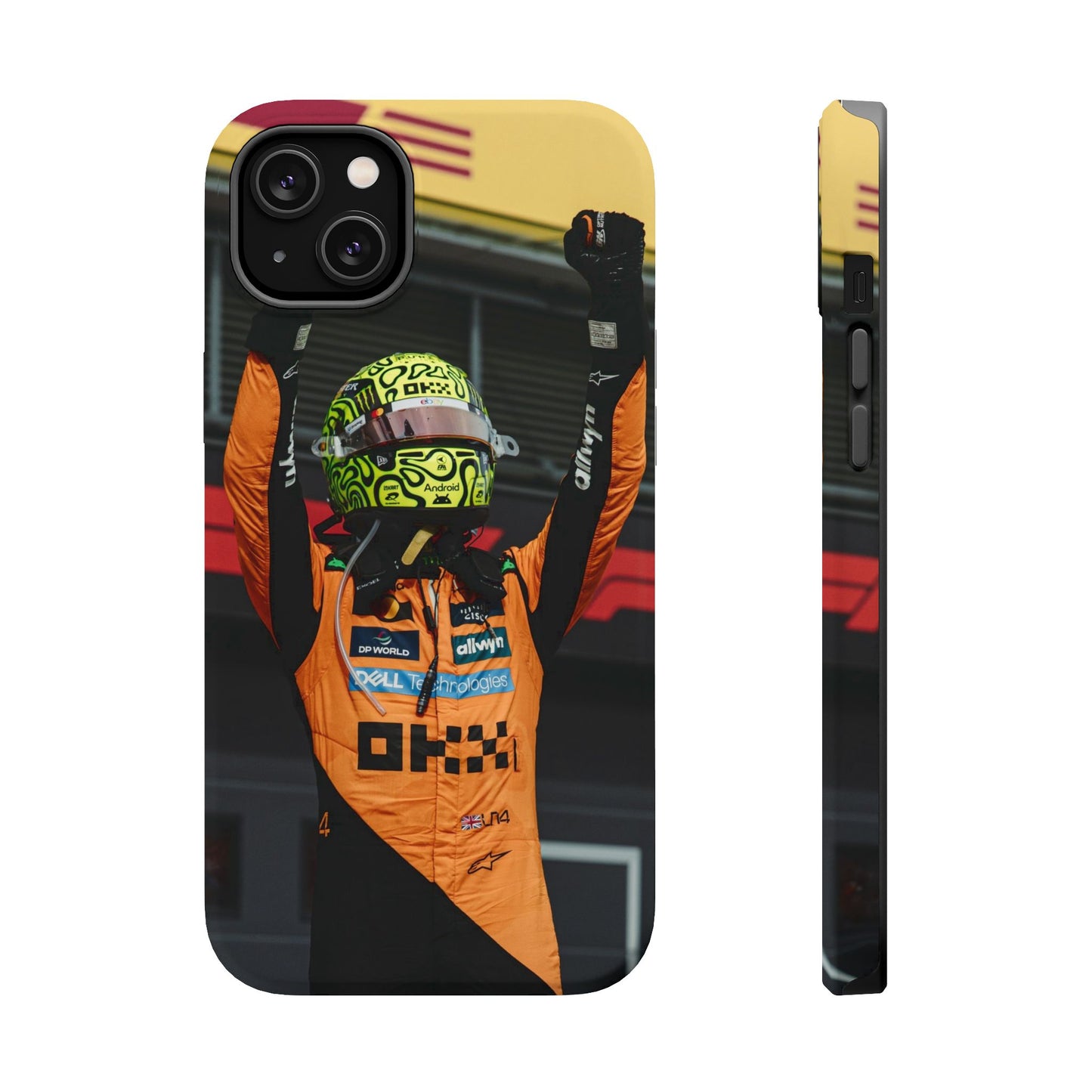Lando Norris Phone Case – Neon Helmet Edition