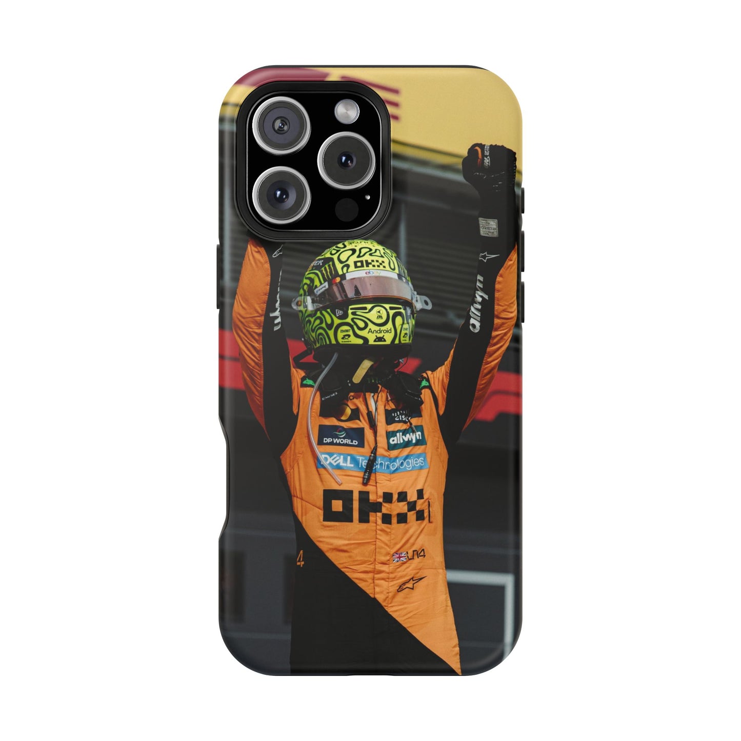 Lando Norris Phone Case – Neon Helmet Edition