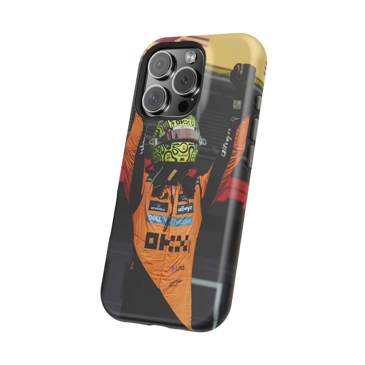 Lando Norris Phone Case – Neon Helmet Edition