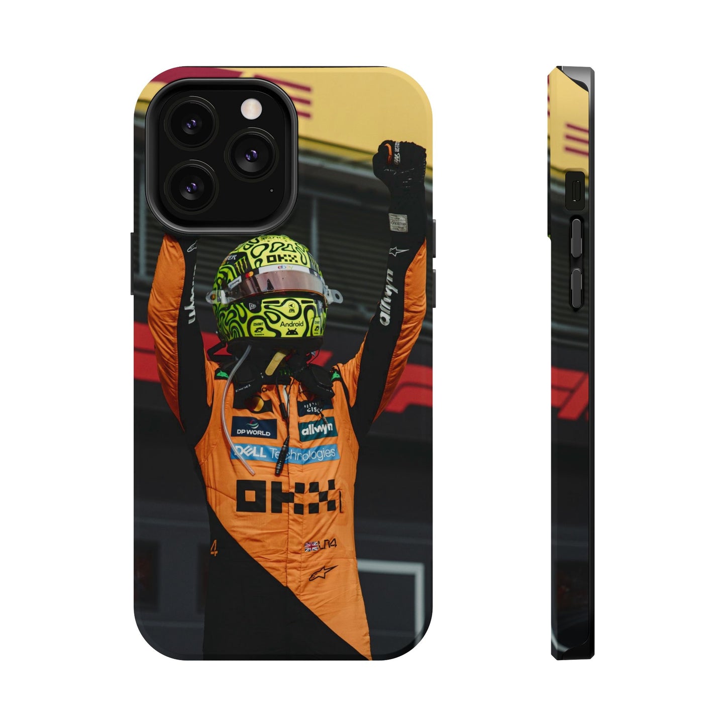Lando Norris Phone Case – Neon Helmet Edition