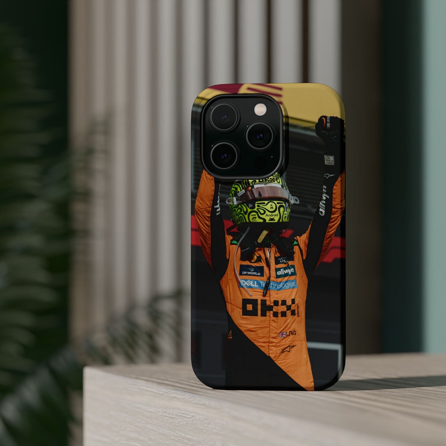 Lando Norris Phone Case – Neon Helmet Edition