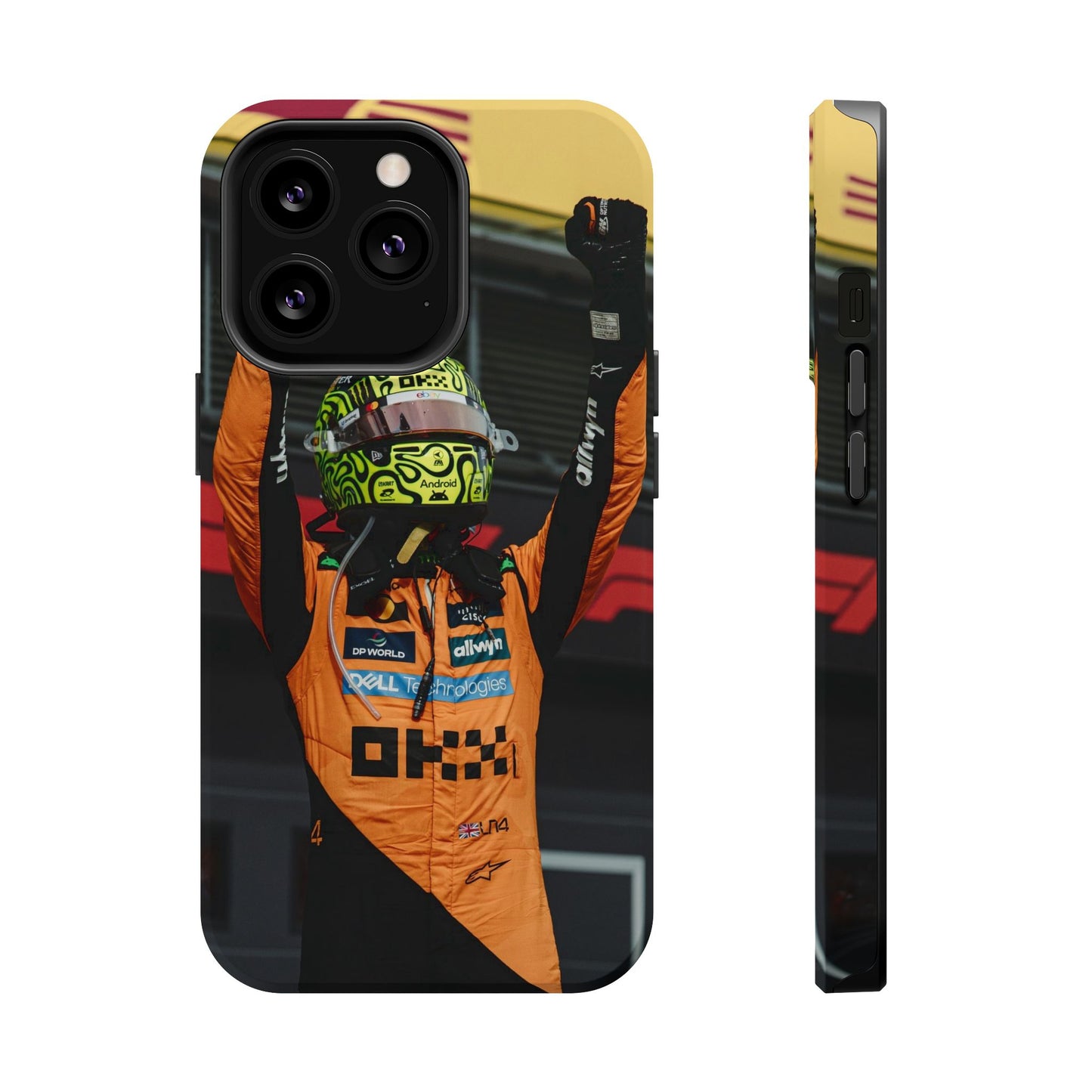 Lando Norris Phone Case – Neon Helmet Edition