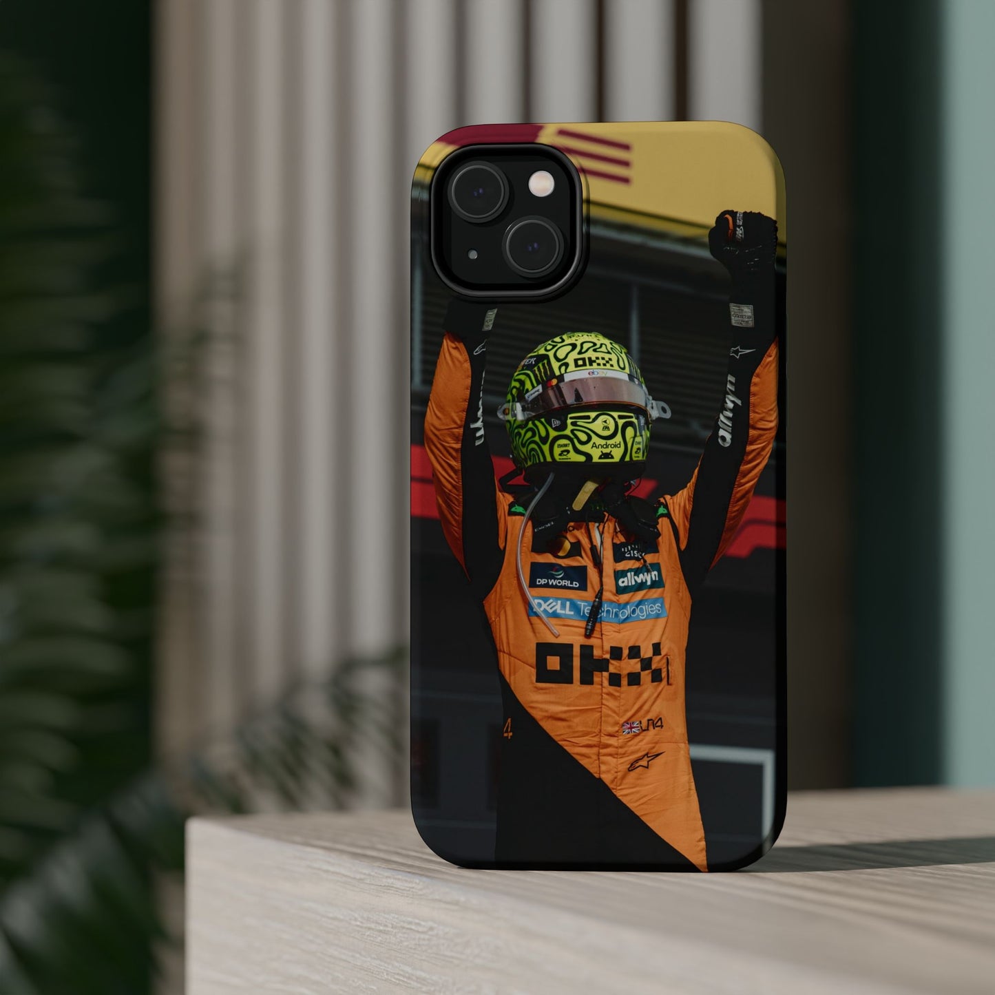 Lando Norris Phone Case – Neon Helmet Edition