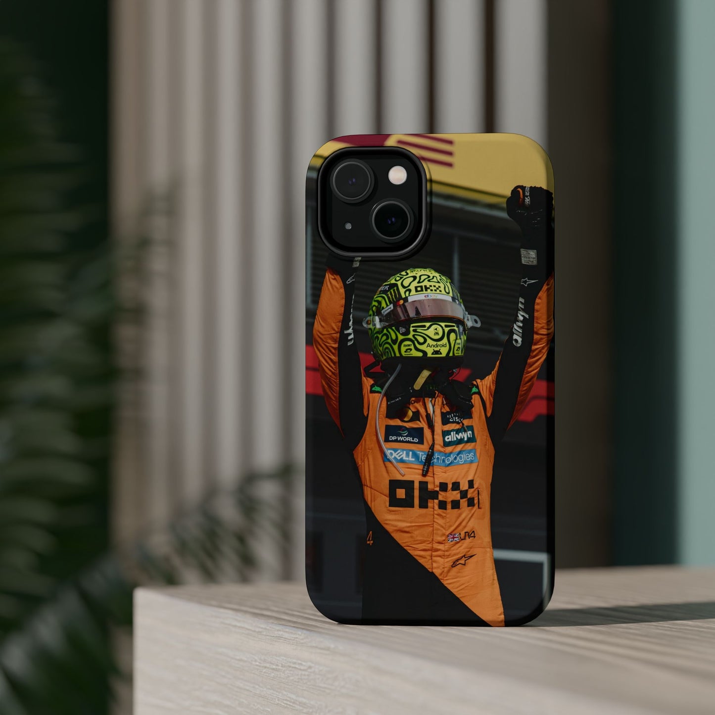 Lando Norris Phone Case – Neon Helmet Edition