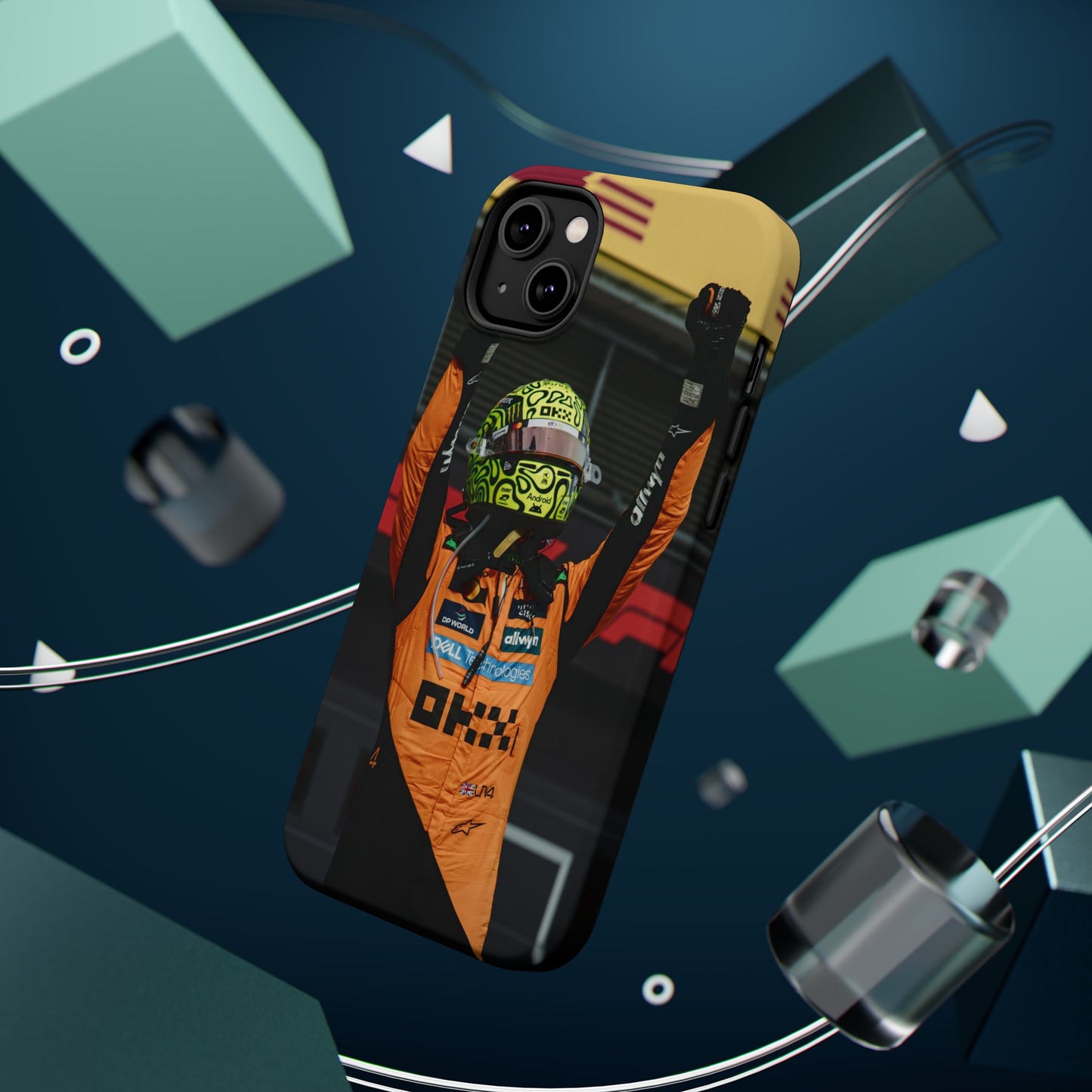 Lando Norris Phone Case – Neon Helmet Edition