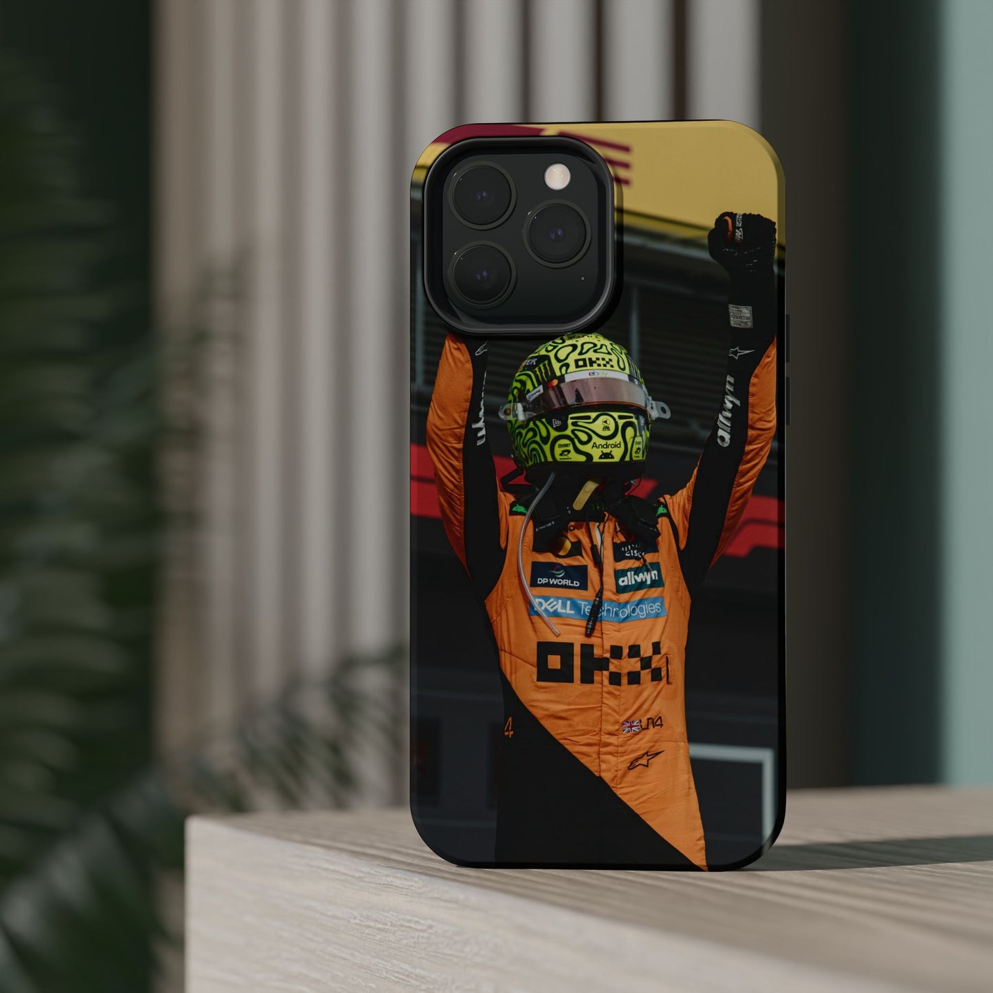 Lando Norris Phone Case – Neon Helmet Edition