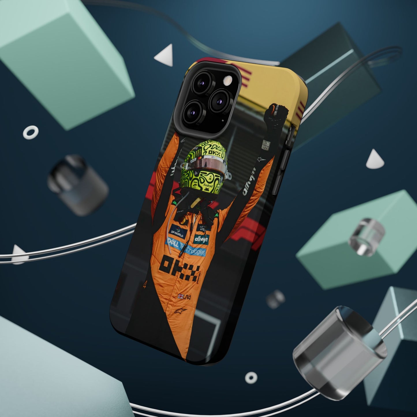 Lando Norris Phone Case – Neon Helmet Edition