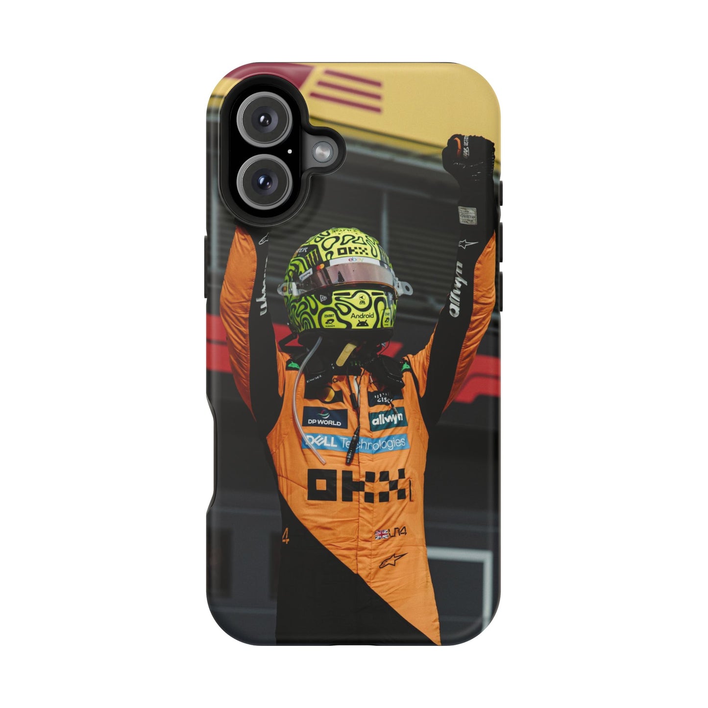 Lando Norris Phone Case – Neon Helmet Edition