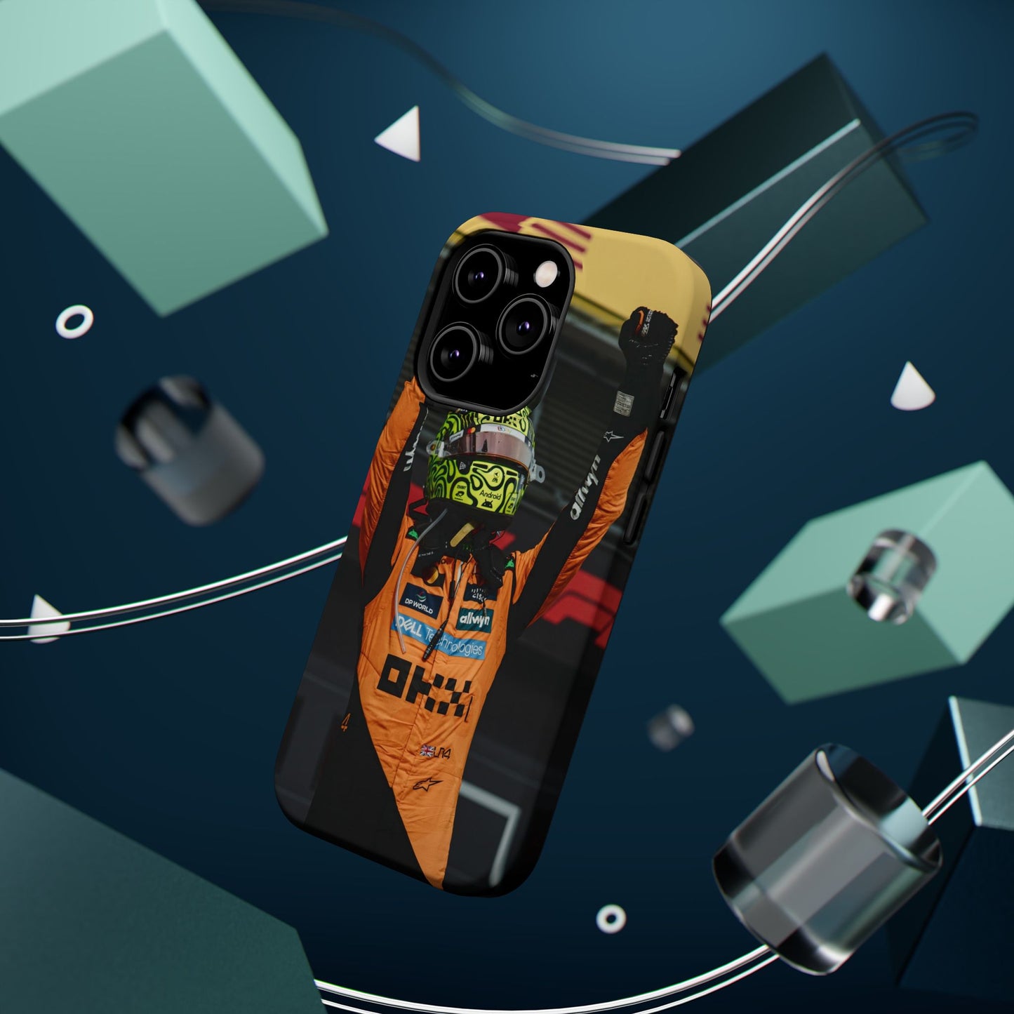 Lando Norris Phone Case – Neon Helmet Edition