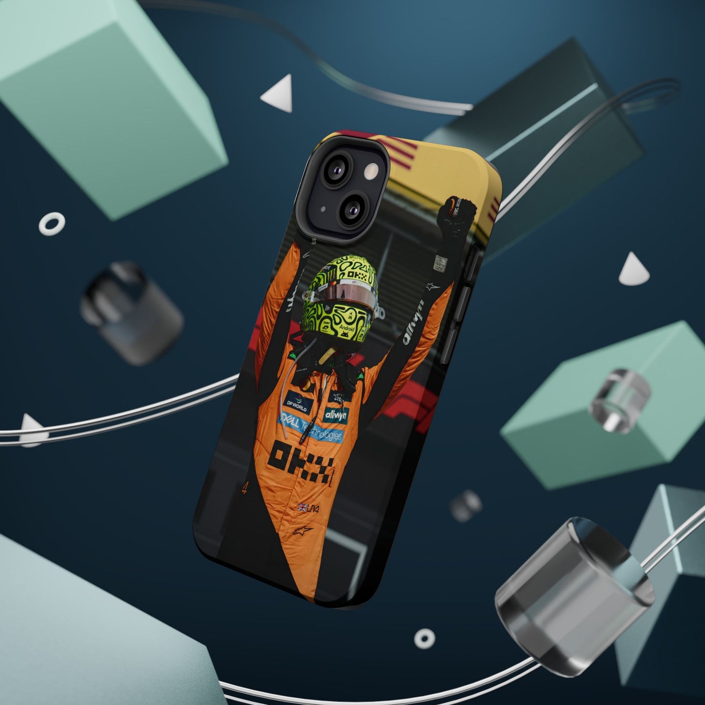 Lando Norris Phone Case – Neon Helmet Edition