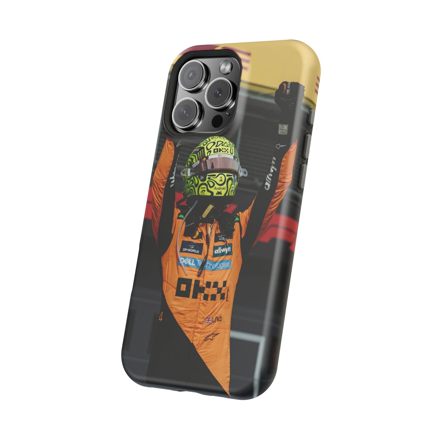 Lando Norris Phone Case – Neon Helmet Edition