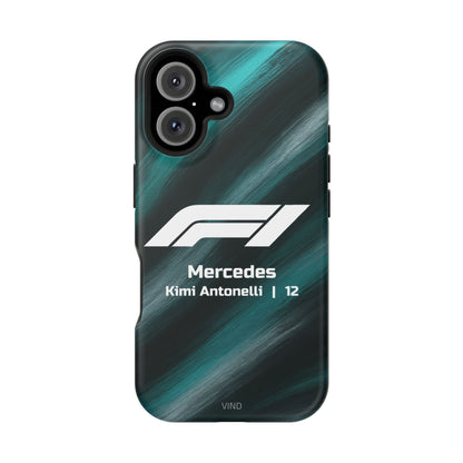 Kimi Antonelli Mercedes F1 Phone Case – 2025 Season Official Design | MagSafe
