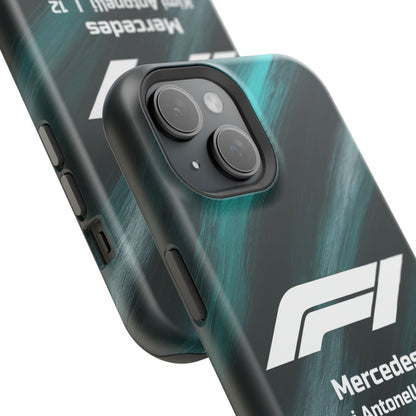 Kimi Antonelli Mercedes F1 Phone Case – 2025 Season Official Design | MagSafe