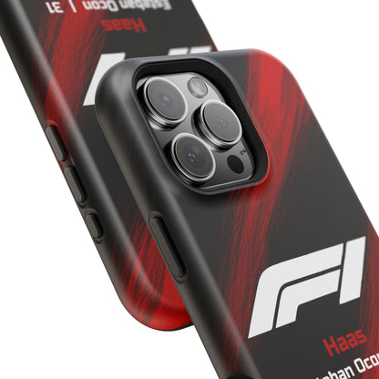 Esteban Ocon Haas F1 Phone Case – 2025 Season Official Design | MagSafe