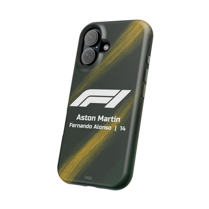 Fernando Alonso Aston Martin F1 Phone Case – 2025 Season Official Design | MagSafe