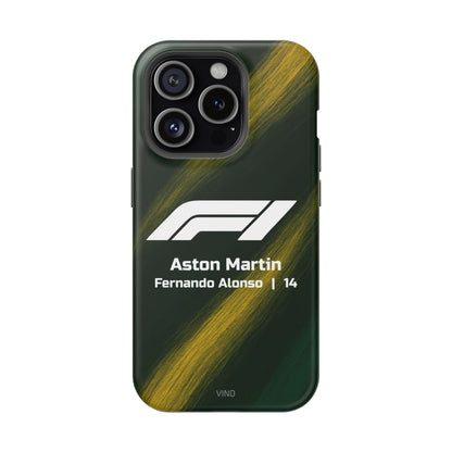 Fernando Alonso Aston Martin F1 Phone Case – 2025 Season Official Design | MagSafe