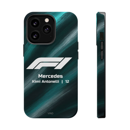 Kimi Antonelli Mercedes F1 Phone Case – 2025 Season Official Design | MagSafe