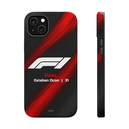 Esteban Ocon Haas F1 Phone Case – 2025 Season Official Design | MagSafe