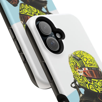 Lando Norris F1 Phone Case – White & Neon Helmet Edition
