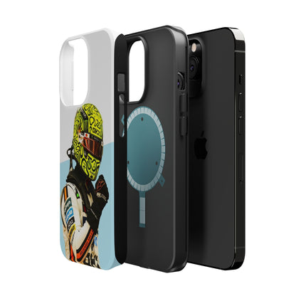 Lando Norris F1 Phone Case – White & Neon Helmet Edition