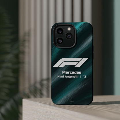 Kimi Antonelli Mercedes F1 Phone Case – 2025 Season Official Design | MagSafe
