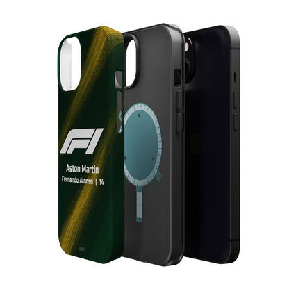 Fernando Alonso Aston Martin F1 Phone Case – 2025 Season Official Design | MagSafe