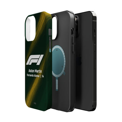 Fernando Alonso Aston Martin F1 Phone Case – 2025 Season Official Design | MagSafe
