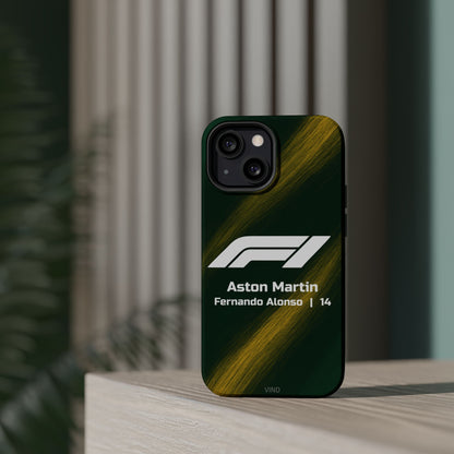 Fernando Alonso Aston Martin F1 Phone Case – 2025 Season Official Design | MagSafe
