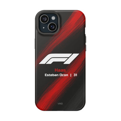 Esteban Ocon Haas F1 Phone Case – 2025 Season Official Design | MagSafe