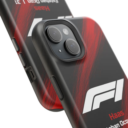 Esteban Ocon Haas F1 Phone Case – 2025 Season Official Design | MagSafe