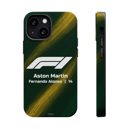 Fernando Alonso Aston Martin F1 Phone Case – 2025 Season Official Design | MagSafe