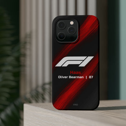 Oliver Bearman Haas F1 Phone Case – 2025 Season Official Design | MagSafe