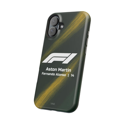 Fernando Alonso Aston Martin F1 Phone Case – 2025 Season Official Design | MagSafe