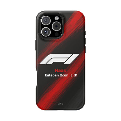 Esteban Ocon Haas F1 Phone Case – 2025 Season Official Design | MagSafe