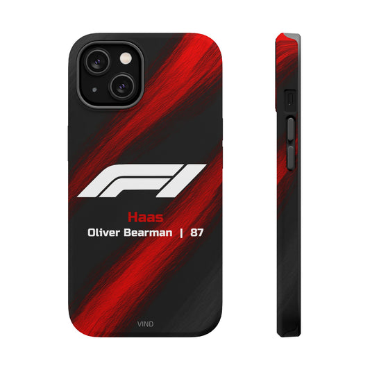 Oliver Bearman Haas F1 Phone Case – 2025 Season Official Design | MagSafe