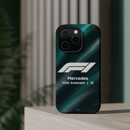 Kimi Antonelli Mercedes F1 Phone Case – 2025 Season Official Design | MagSafe