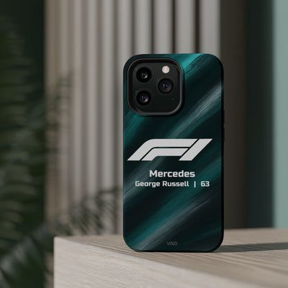 George Russell Mercedes F1 Phone Case – 2025 Season Official Design | MagSafe