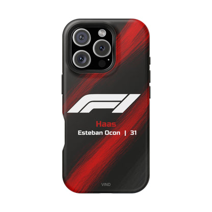 Esteban Ocon Haas F1 Phone Case – 2025 Season Official Design | MagSafe